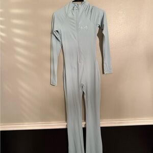 BodybyRavenTracy Light Blue Long-Sleeve One-Piece